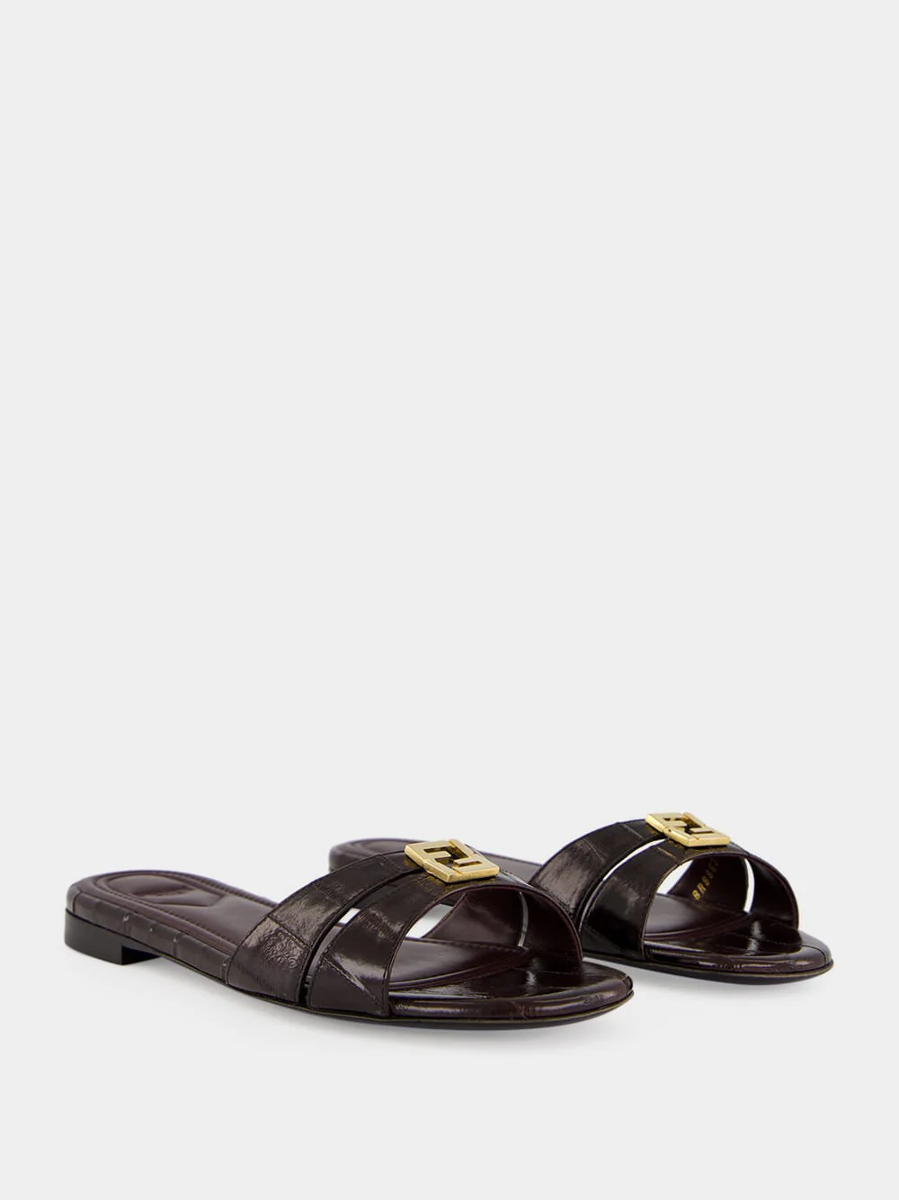 Brown FFold Leather Sandals - Image 3