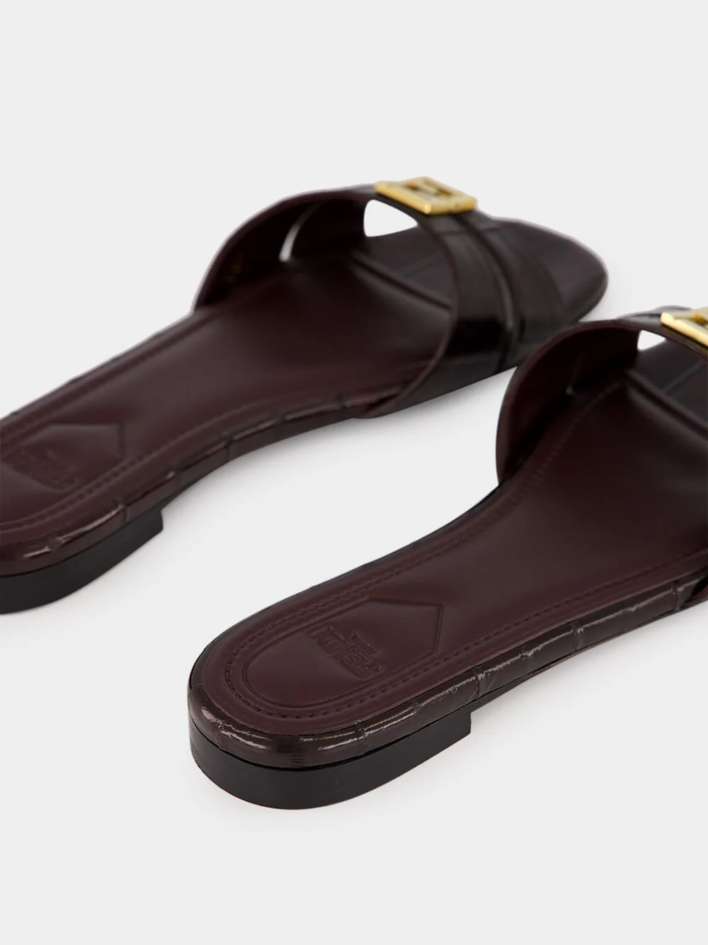 Brown FFold Leather Sandals - Image 6