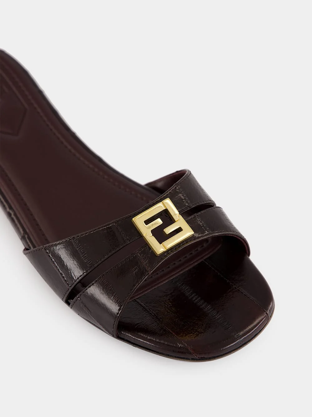 Brown FFold Leather Sandals - Image 7