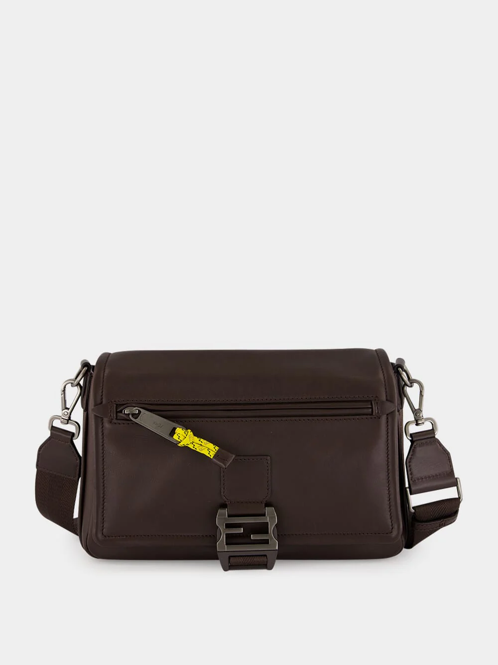 Brown Leather Flux Messenger Bag