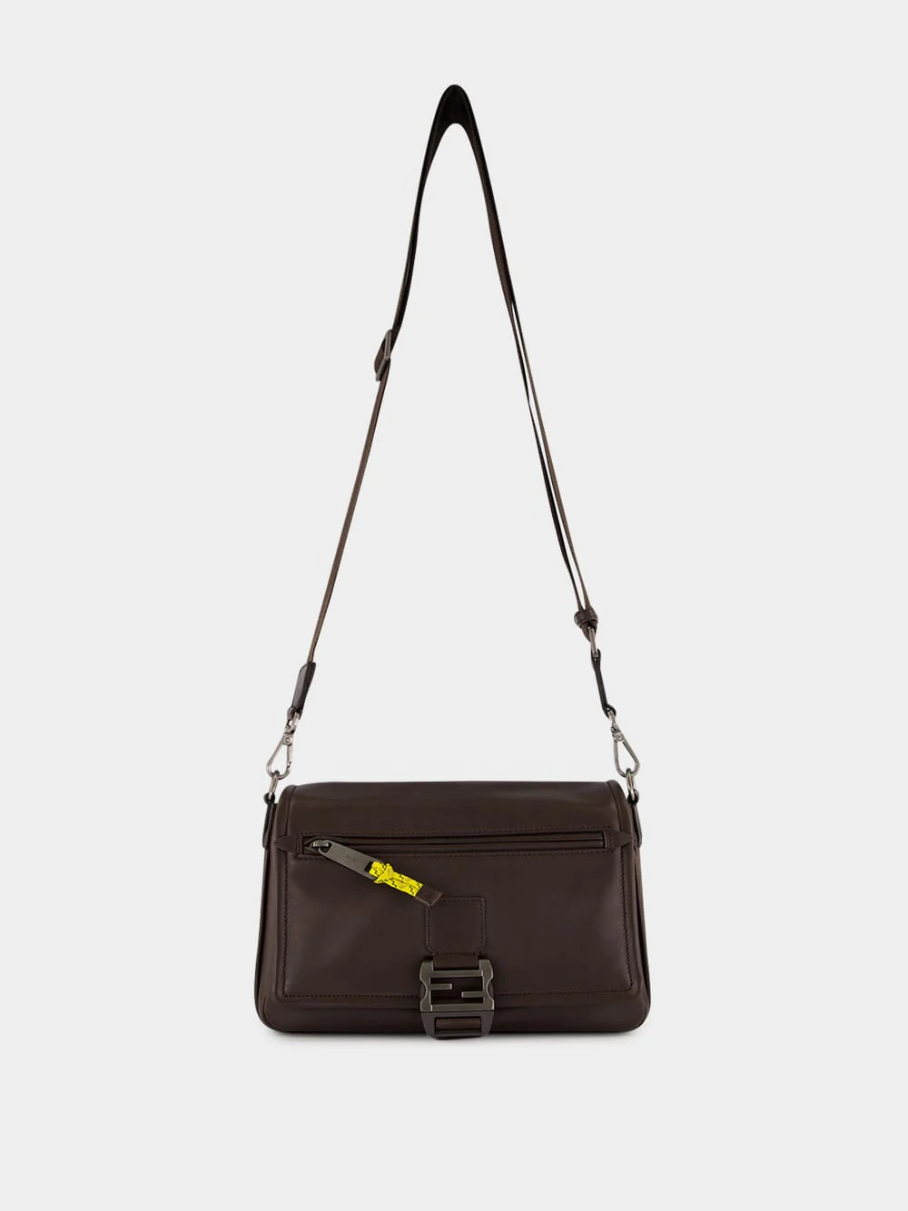 Brown Leather Flux Messenger Bag - Image 2