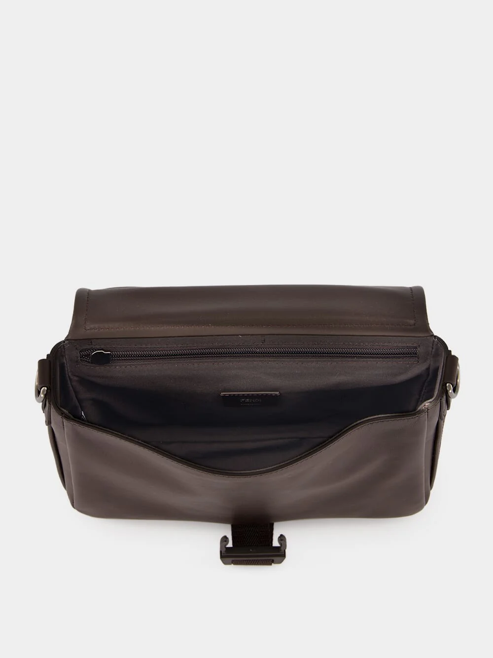 Brown Leather Flux Messenger Bag - Image 5