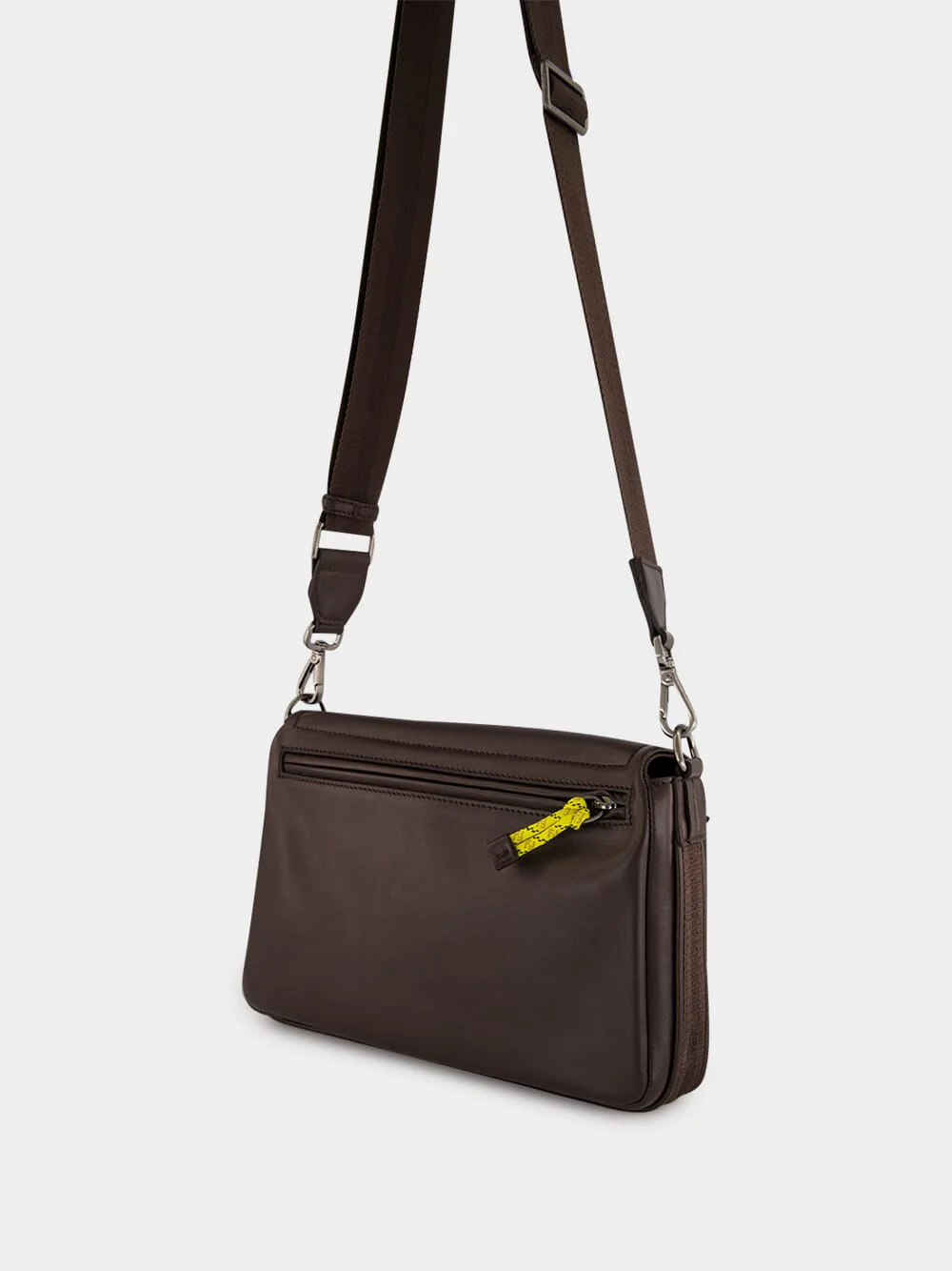 Brown Leather Flux Messenger Bag - Image 6
