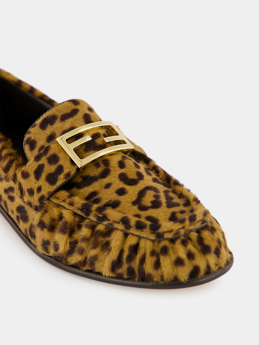Brown Leo-Print Cavallino Loafers - Image 7
