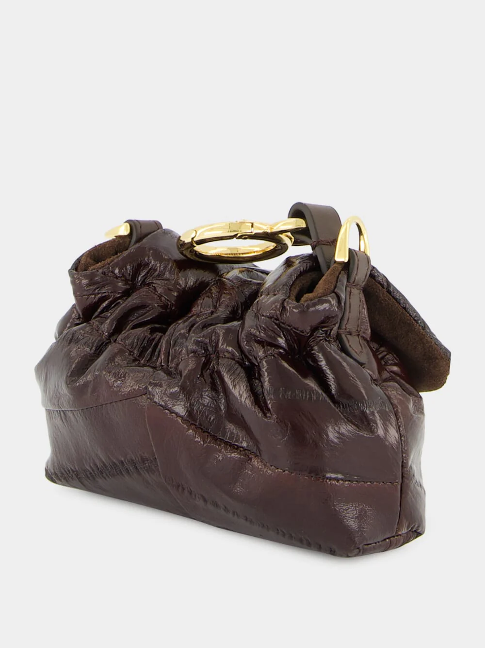 Brown Nano Mamma Baguette in Hagfish Leather - Image 6