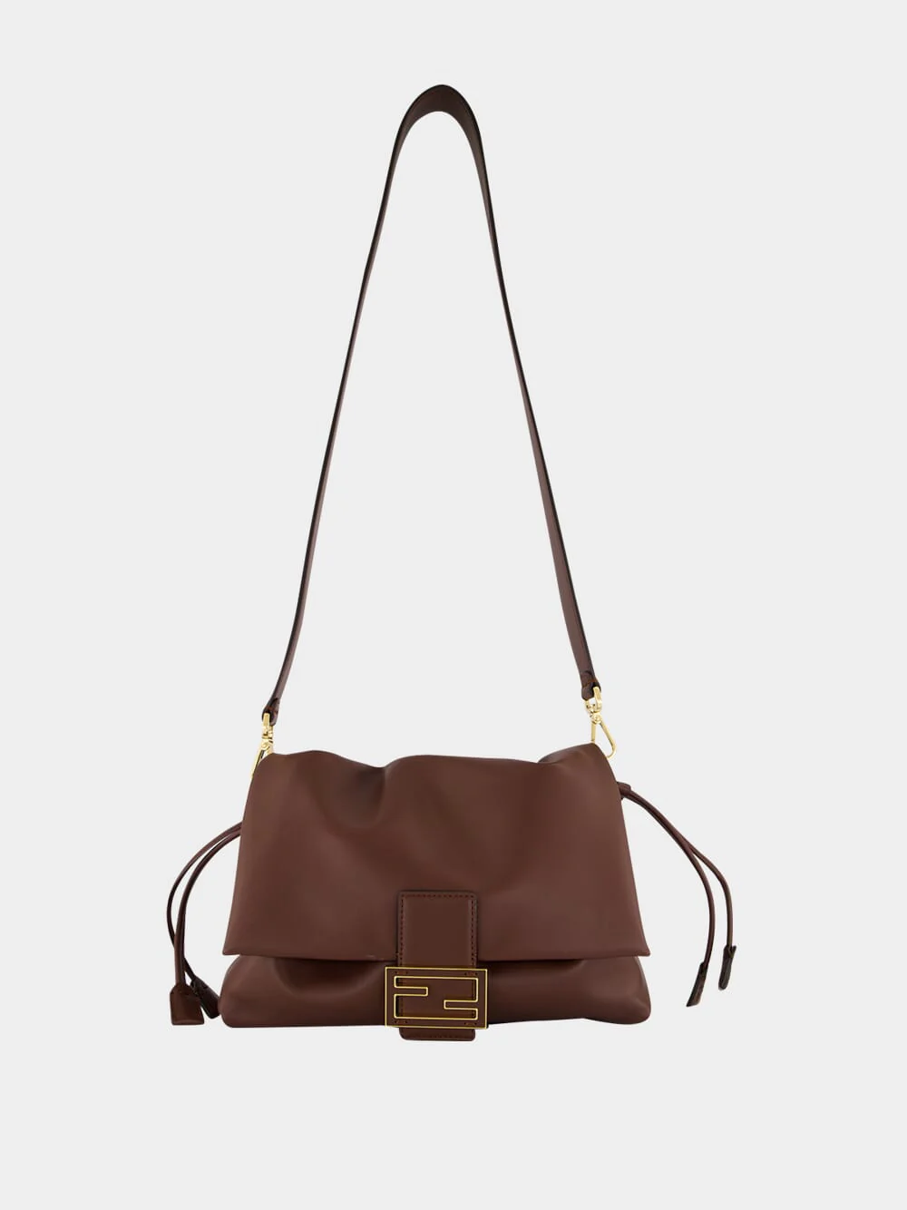 Brown Nappa Leather Mamma Baguette Bag - Image 2