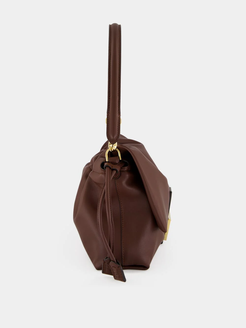 Brown Nappa Leather Mamma Baguette Bag - Image 4