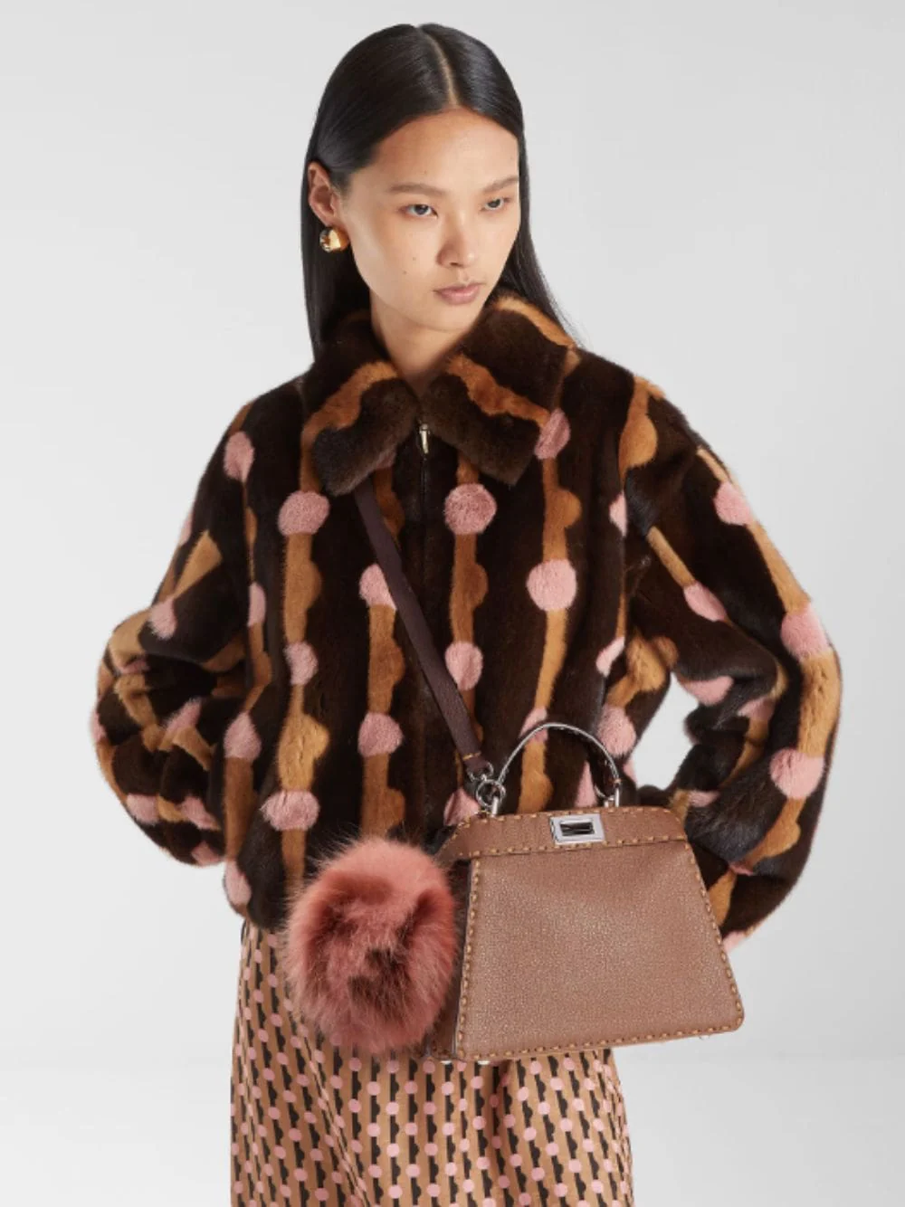 Brown Peekaboo ISeeU Small Selleria Bag