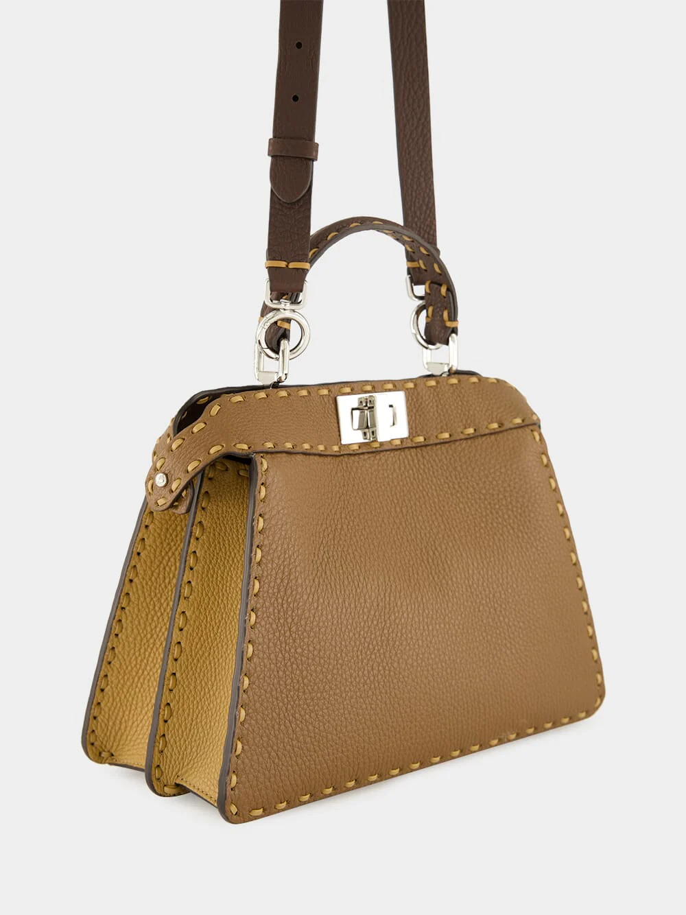 Brown Peekaboo ISeeU Small Selleria Bag - Image 5