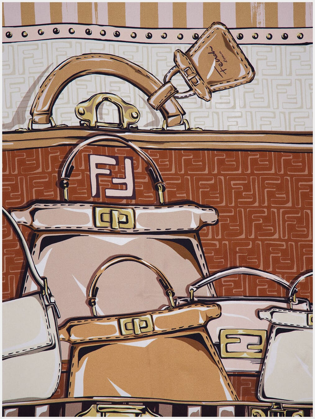 Brown Silk Foulard - Image 2