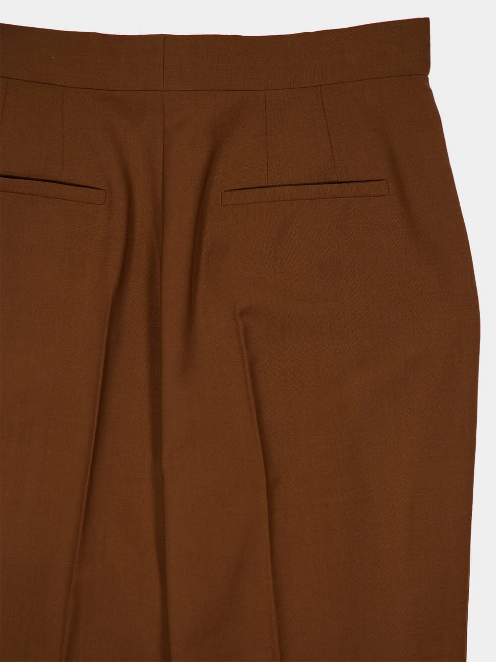 Brown Wool-Mohair Flared Trousers - Image 5