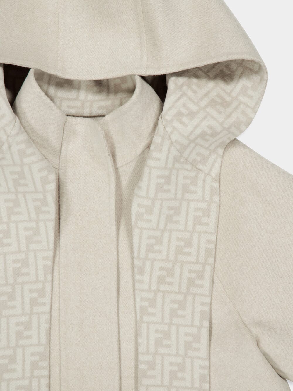 Calce Hooded Wool Parka with FF Detail - Image 3