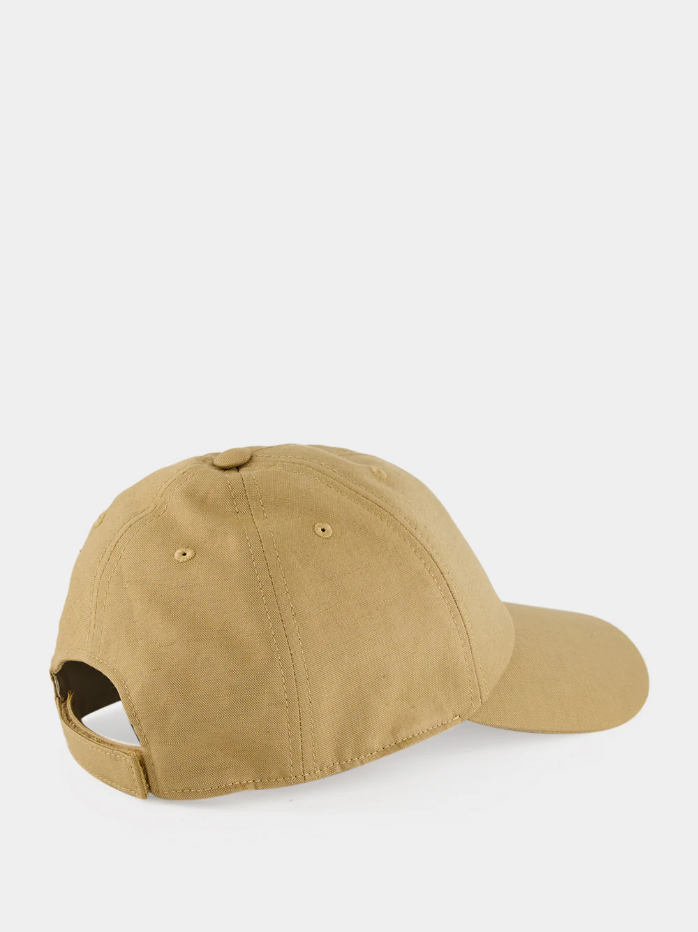 Beige Cotton and Linen Baseball Cap - Image 3
