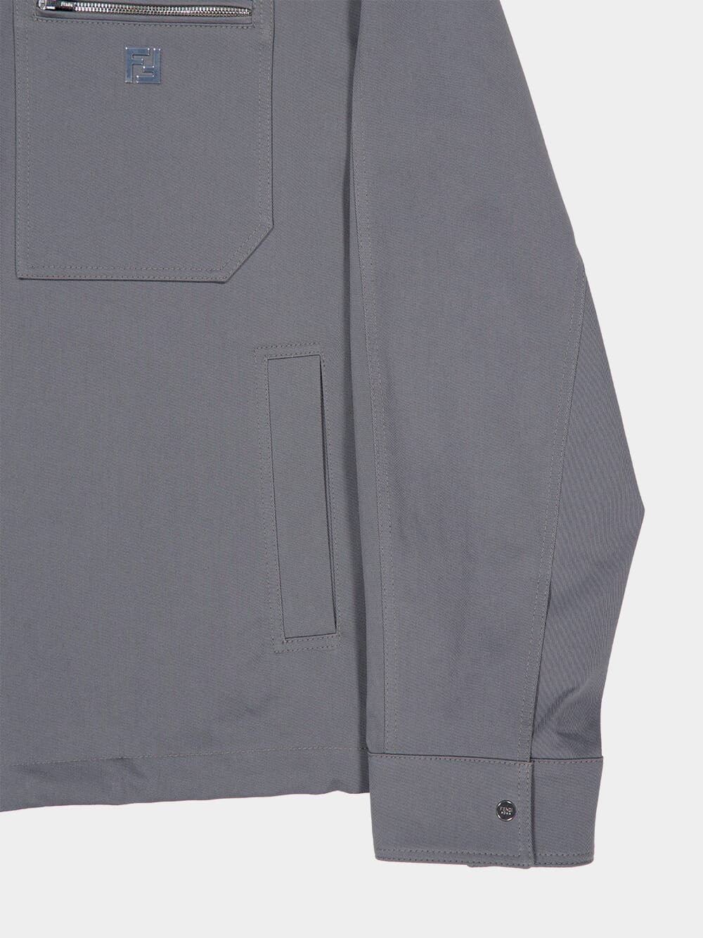 Cenere Stretch Gabardine Zip Blouson Jacket - Image 4