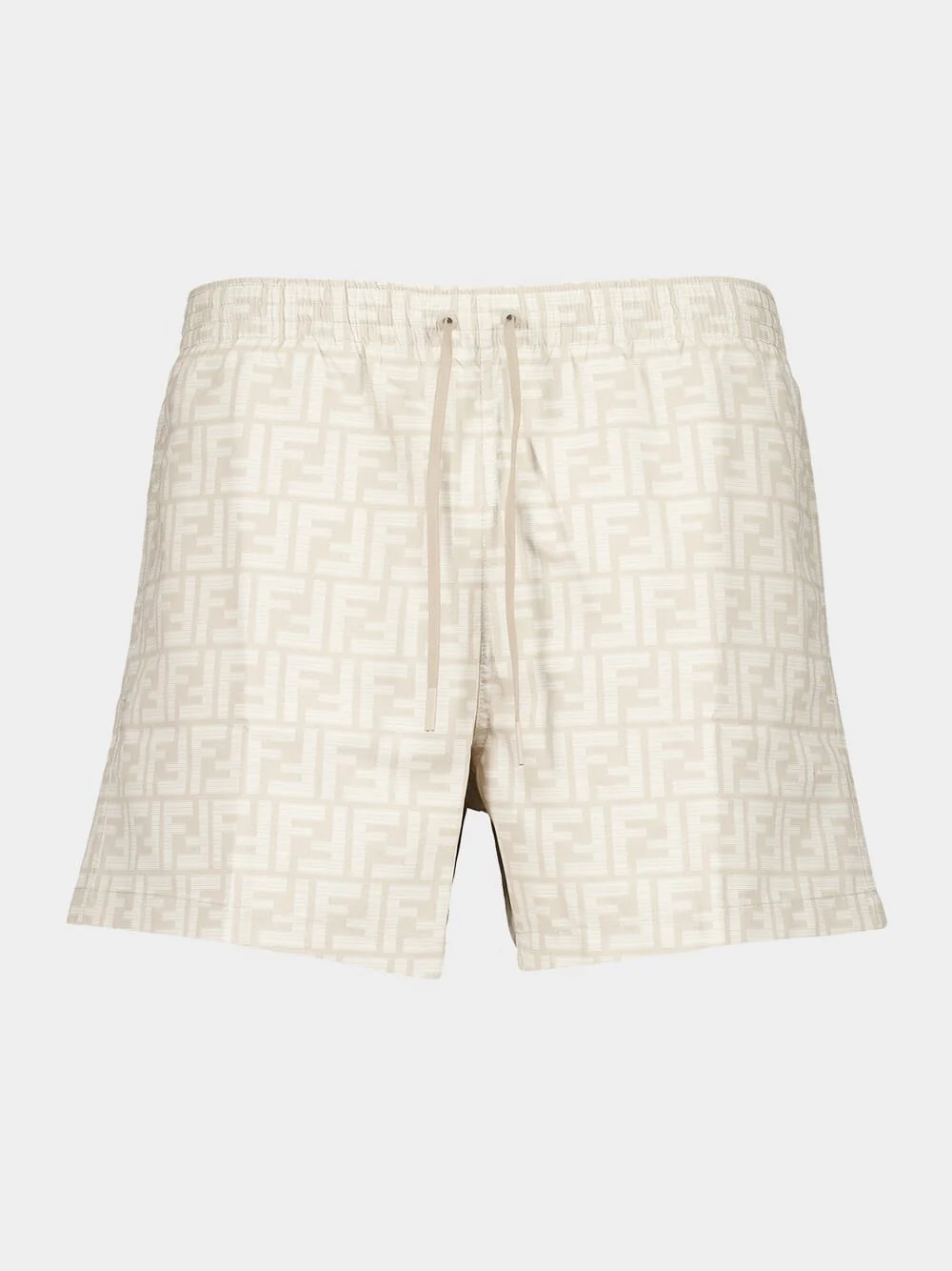 Beige FF Swim Shorts