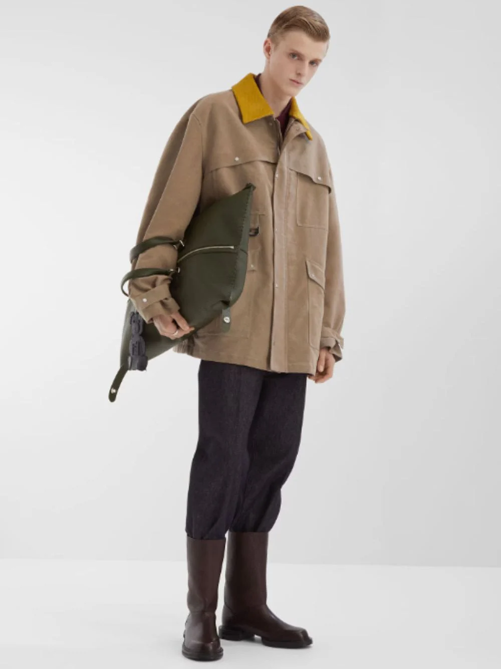 Beige Waxed Cotton Blouson - Image 2