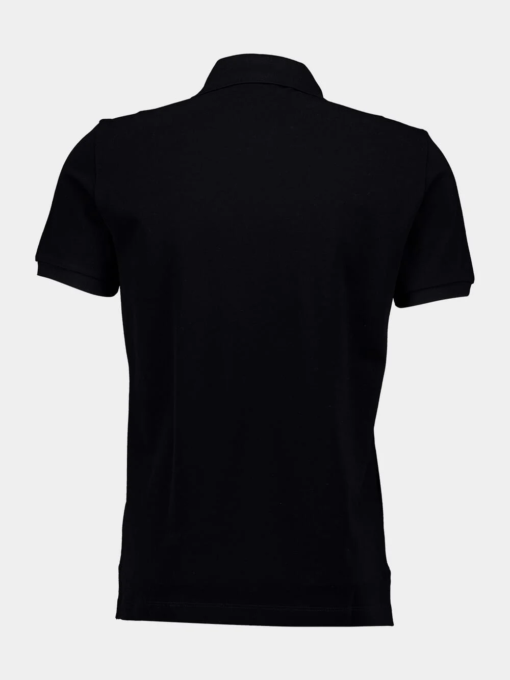 Black Cotton Piqué Polo with FF Silk Detail - Image 2