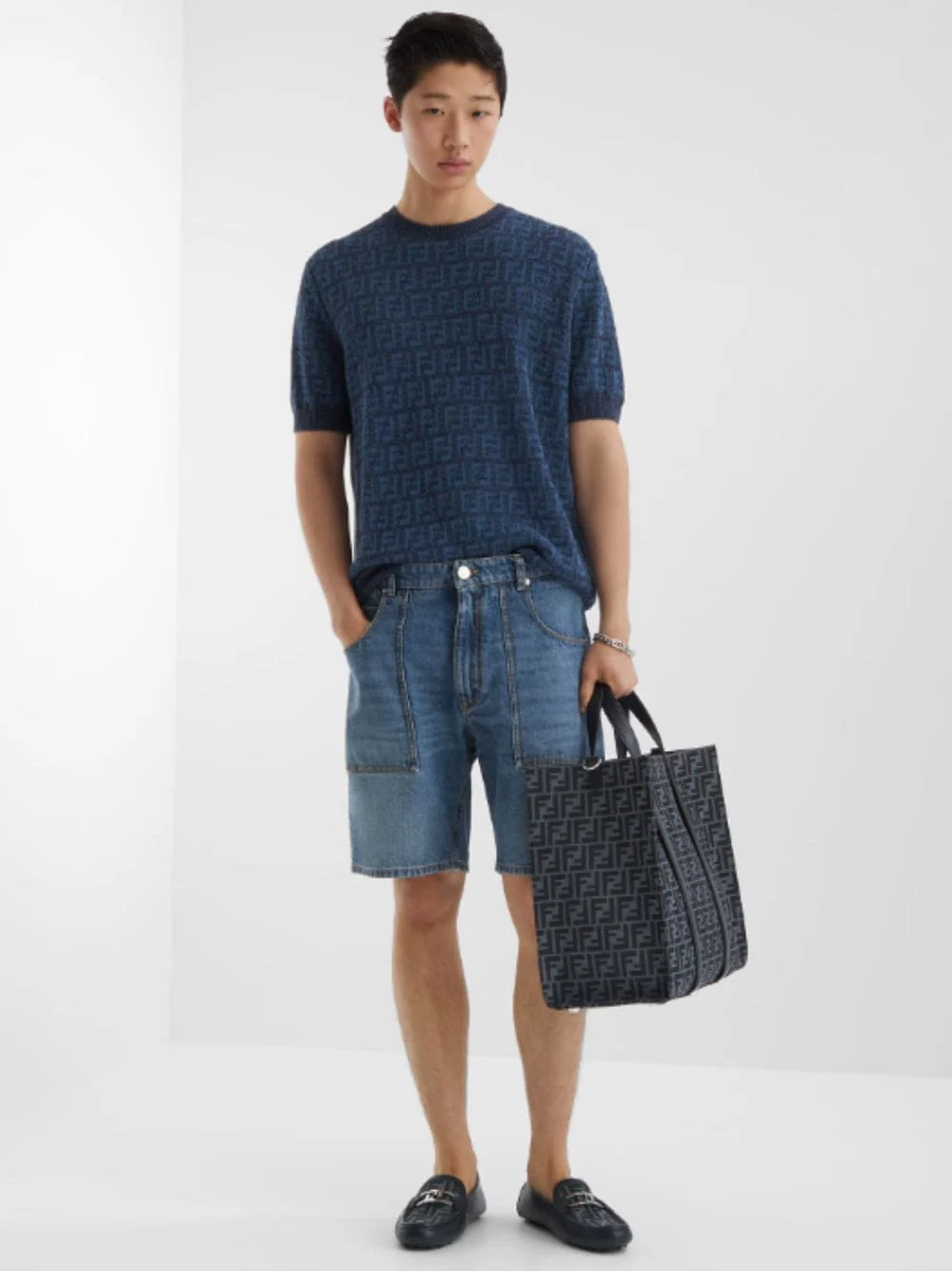 Blue FF Intarsia Jumper - Image 2