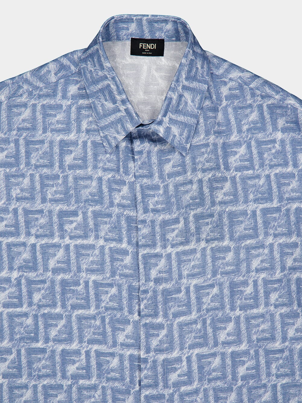Blue FF Linen Shirt - Image 4