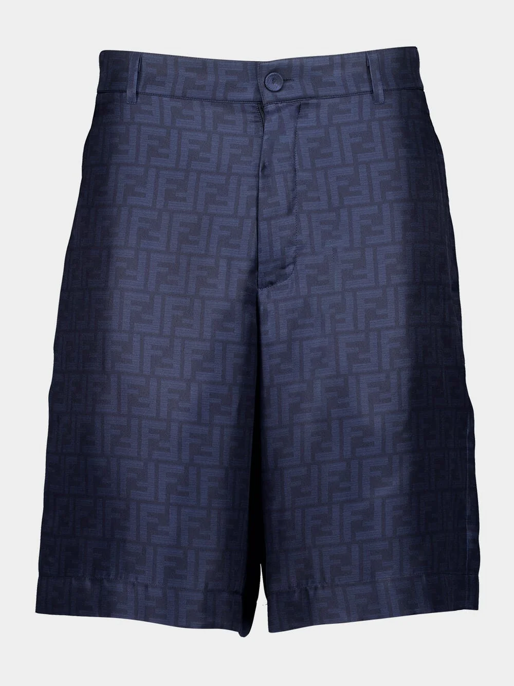 Blue FF Silk Bermuda Shorts
