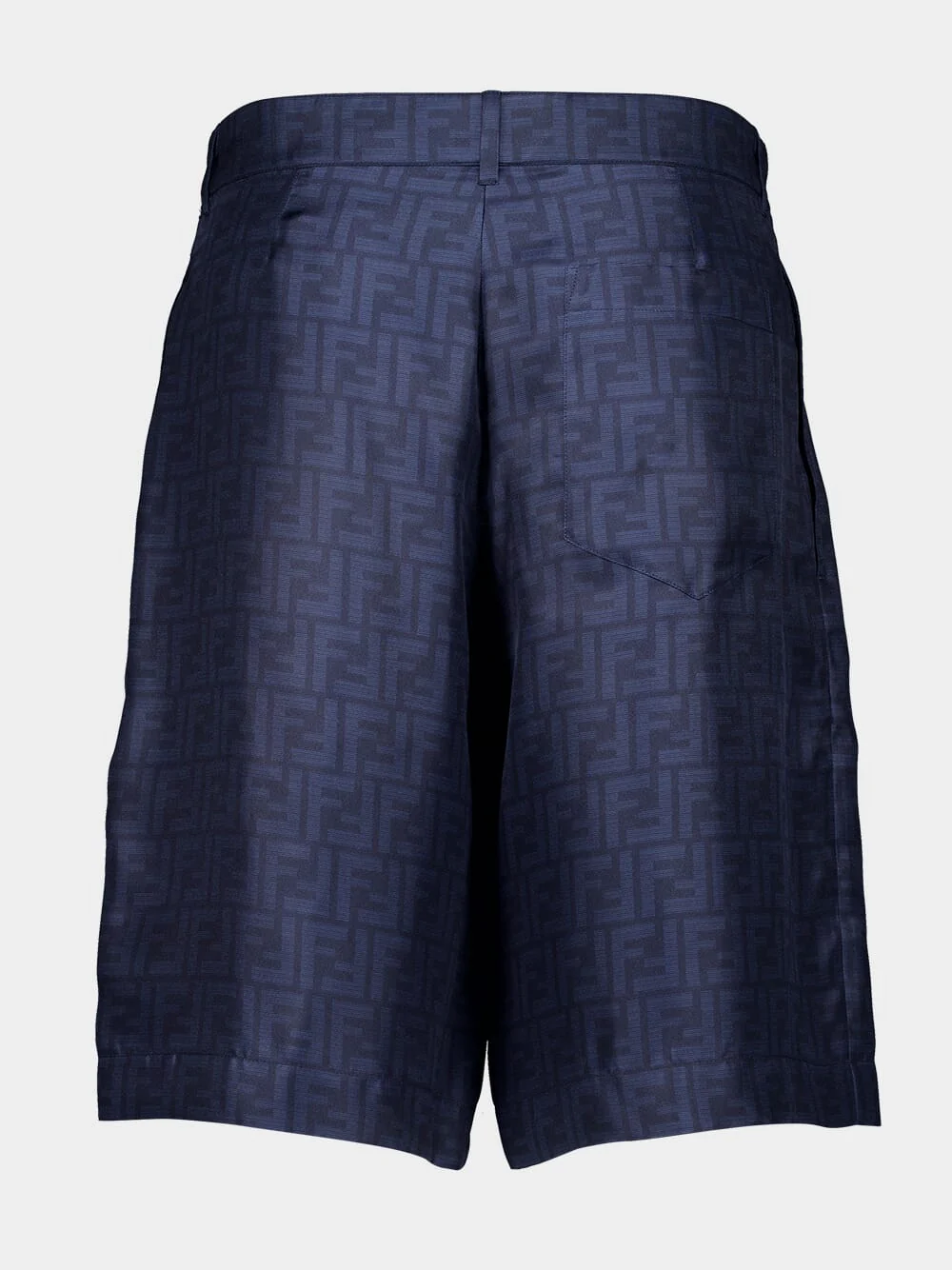 Blue FF Silk Bermuda Shorts - Image 3
