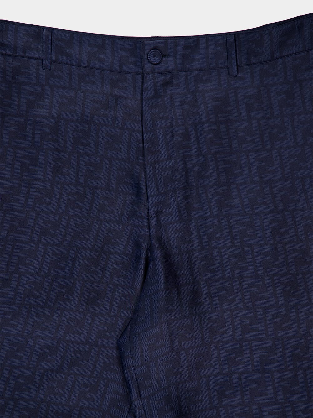 Blue FF Silk Bermuda Shorts - Image 4