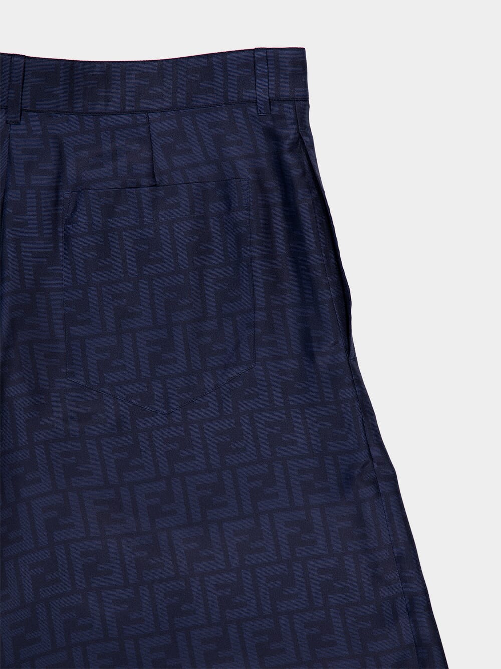 Blue FF Silk Bermuda Shorts - Image 5