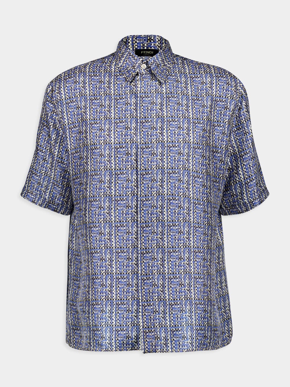 Blue FF Woven Silk Shirt