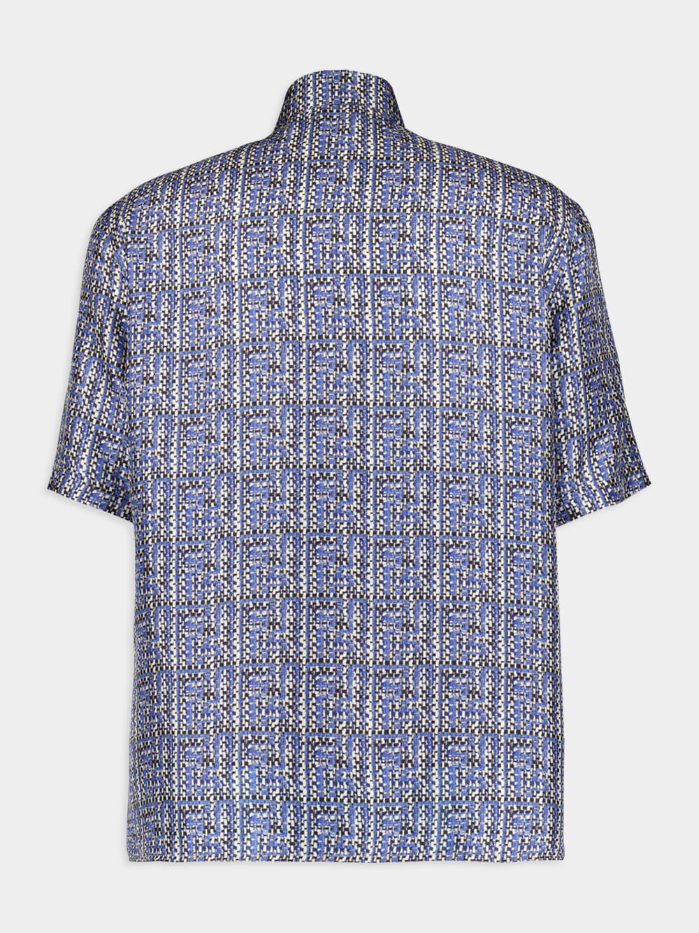 Blue FF Woven Silk Shirt - Image 3