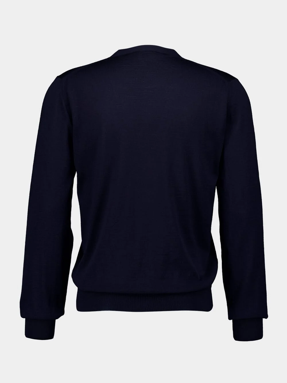 Blue V-neck Wool Cardigan - Image 3