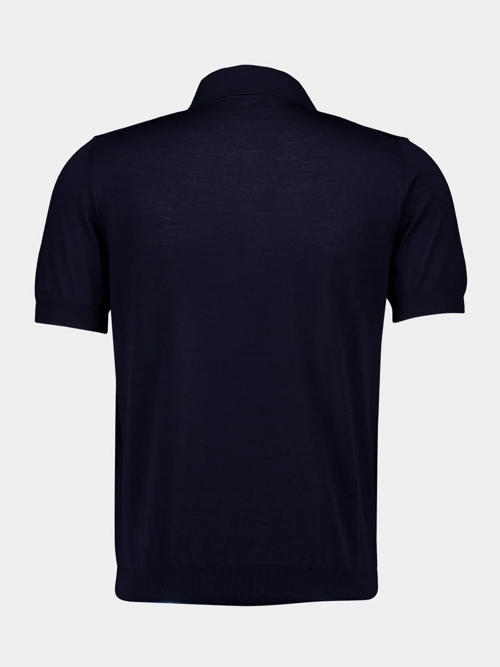 Blue Wool Polo Shirt - Image 2