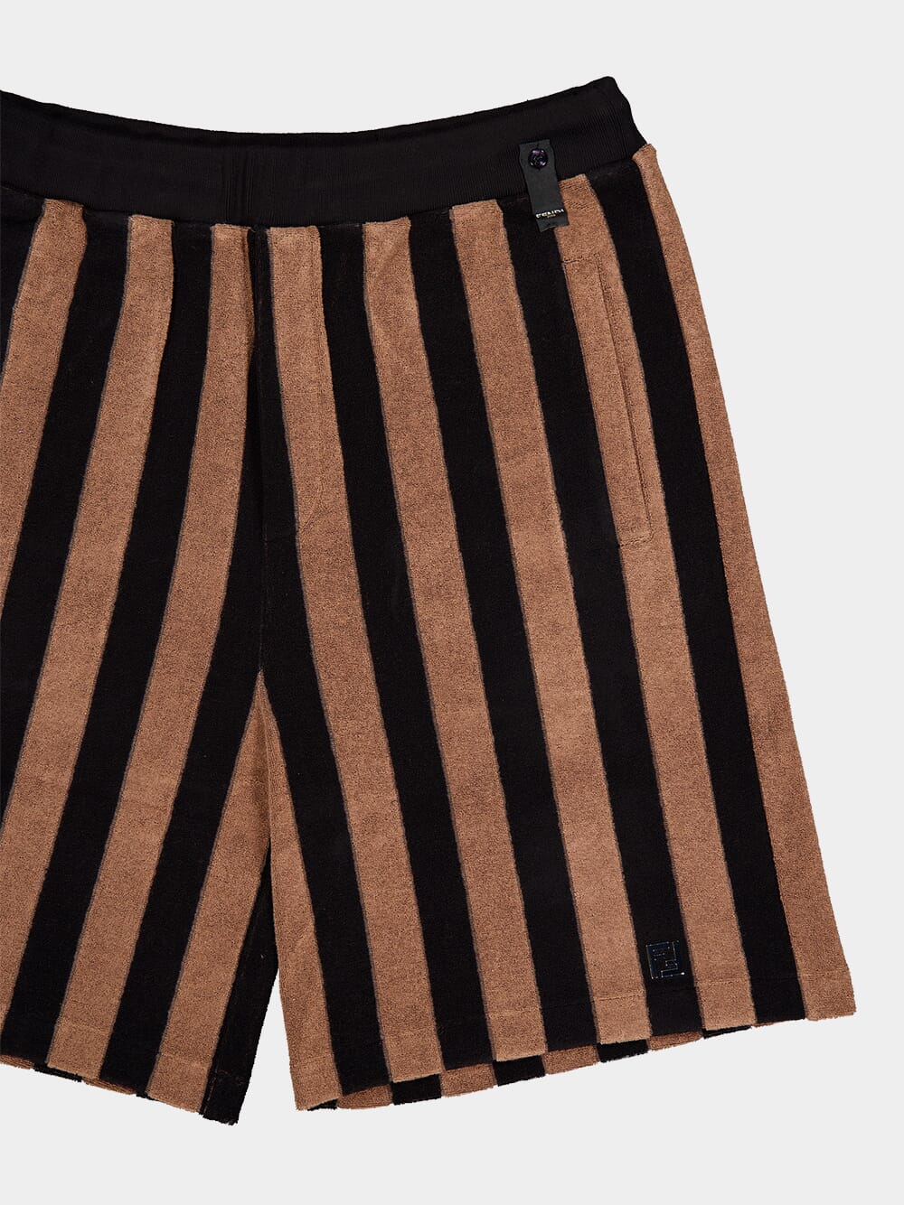 Brown Pequin Terry Bermuda Shorts - Image 3