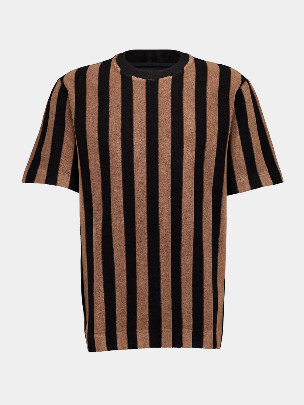 Brown Pequin Terry T-Shirt
