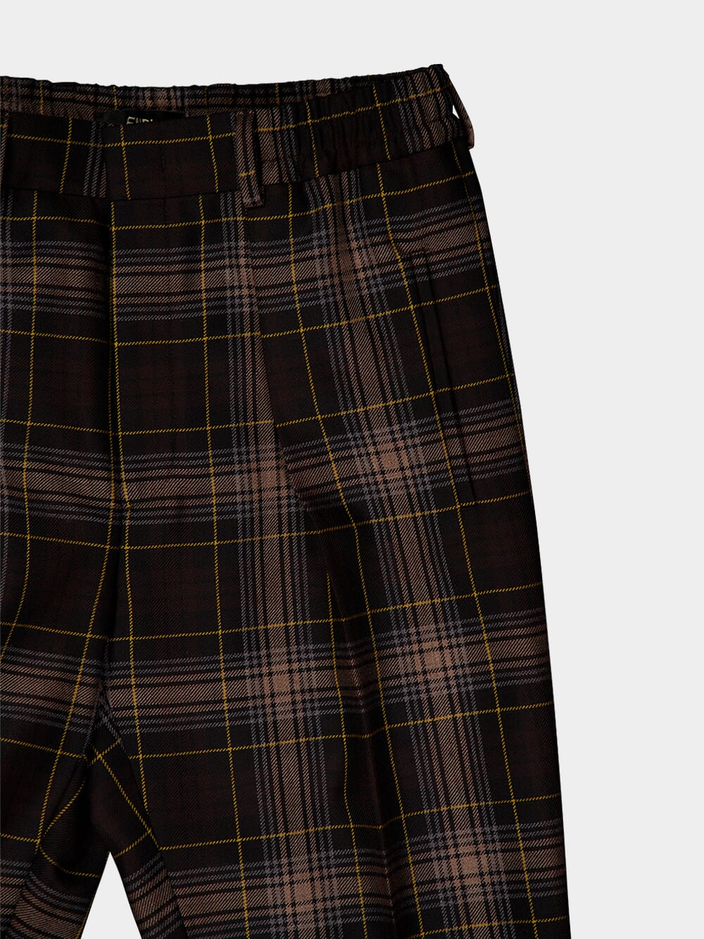 Brown Tartan Trousers - Image 3