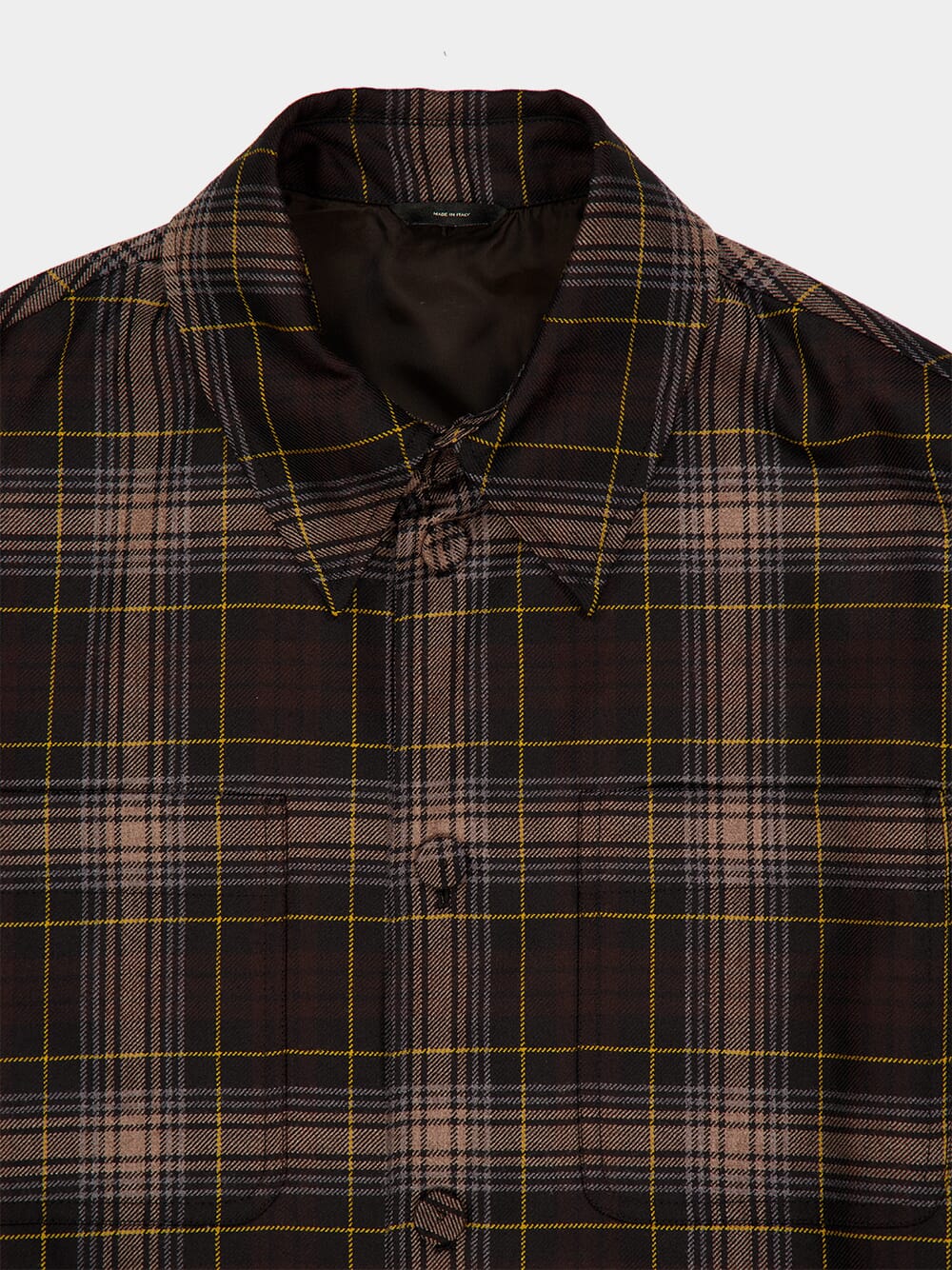 Brown Tartan Wool Jacket - Image 4
