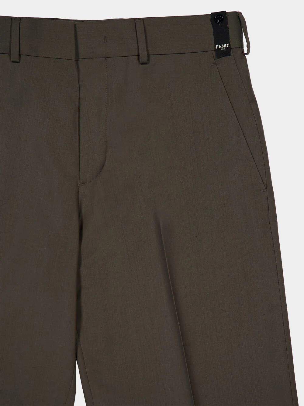 Cypress Green Wool Trousers - Image 3