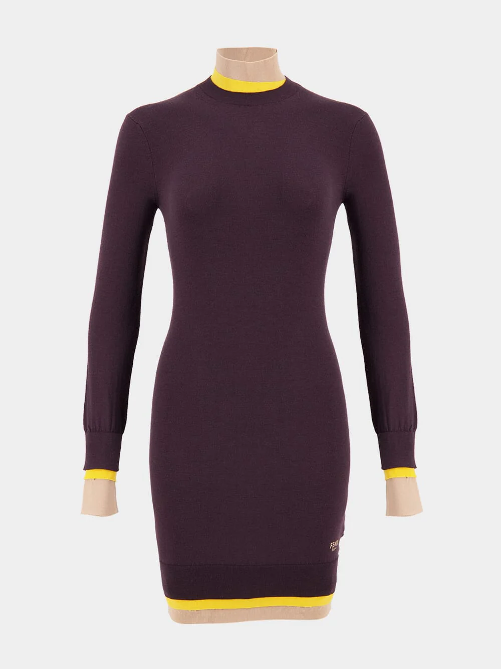 Dark Purple Wool Dress - Image 2