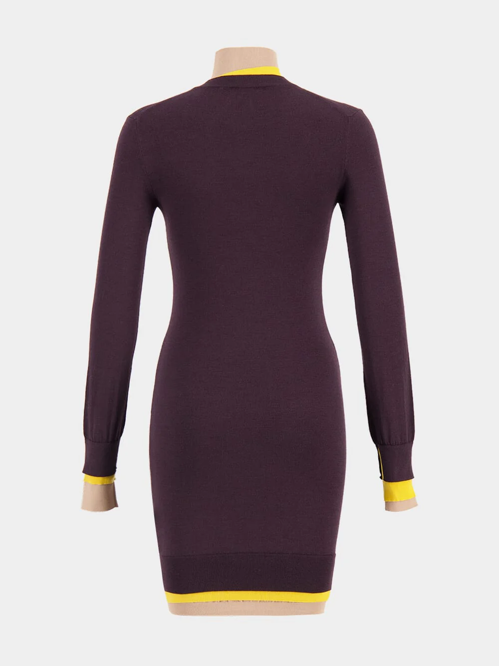 Dark Purple Wool Dress - Image 3