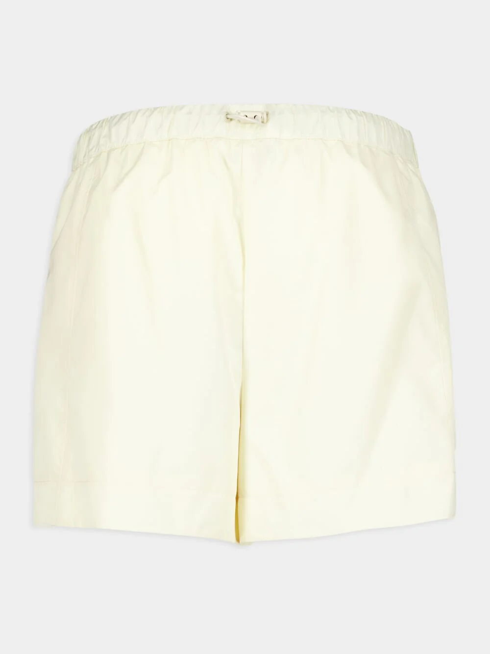 Cream Nylon Logo Shorts - Image 3