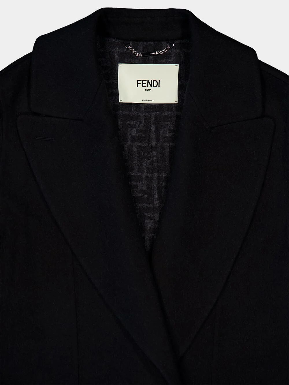 FF Black Wool Coat - Image 3