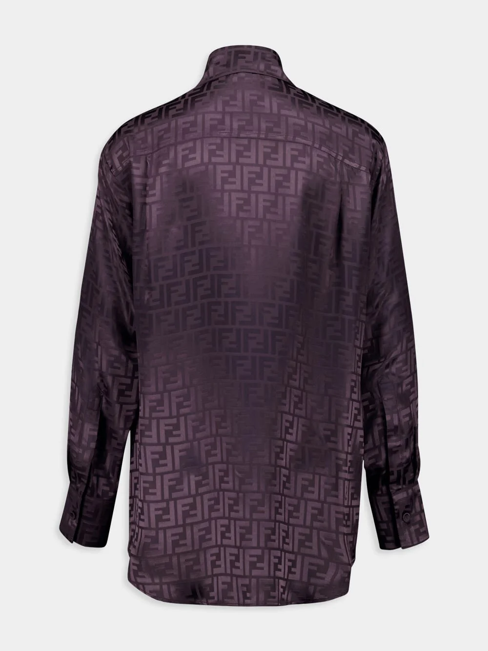 FF Motif Silk Satin Shirt - Image 2