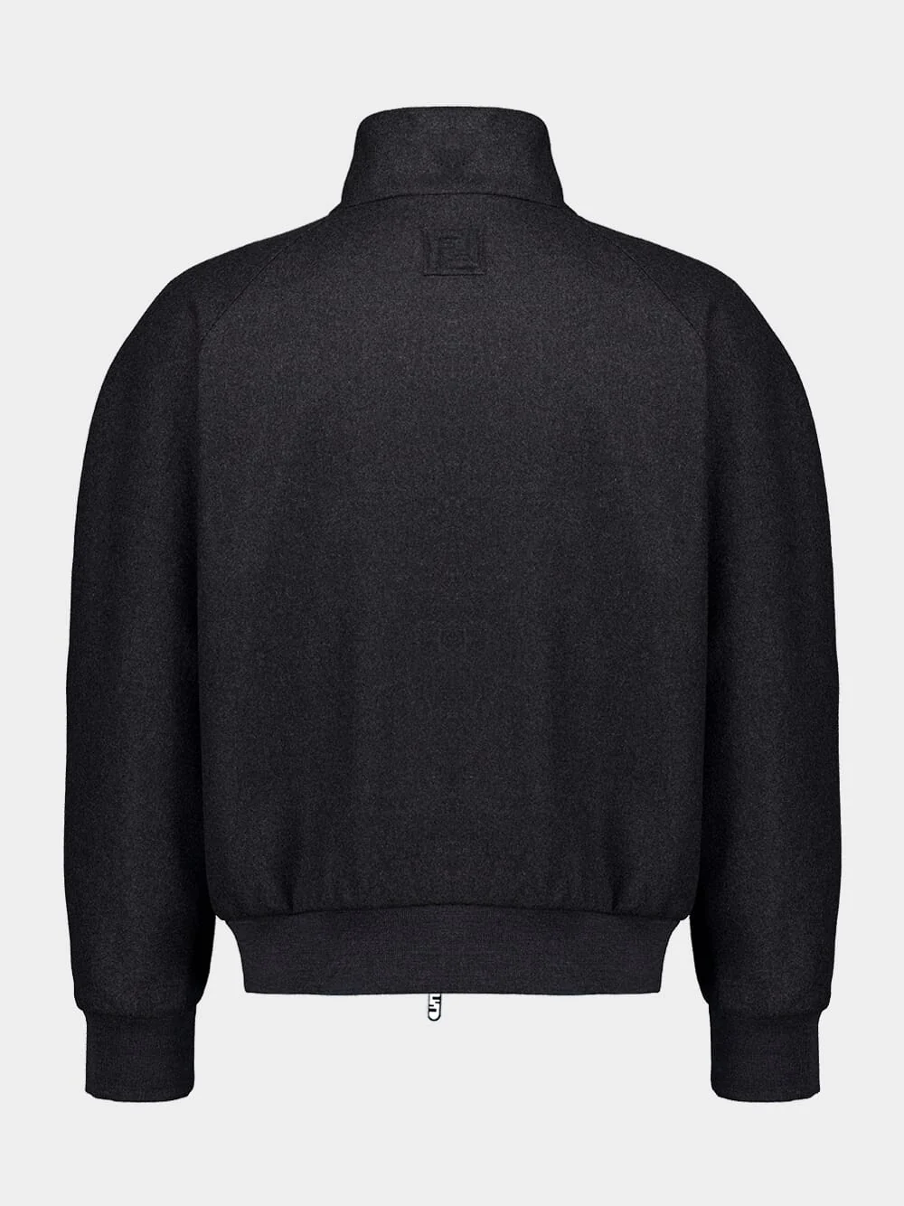 Grey Cashmere Bomber Jacket - Image 3