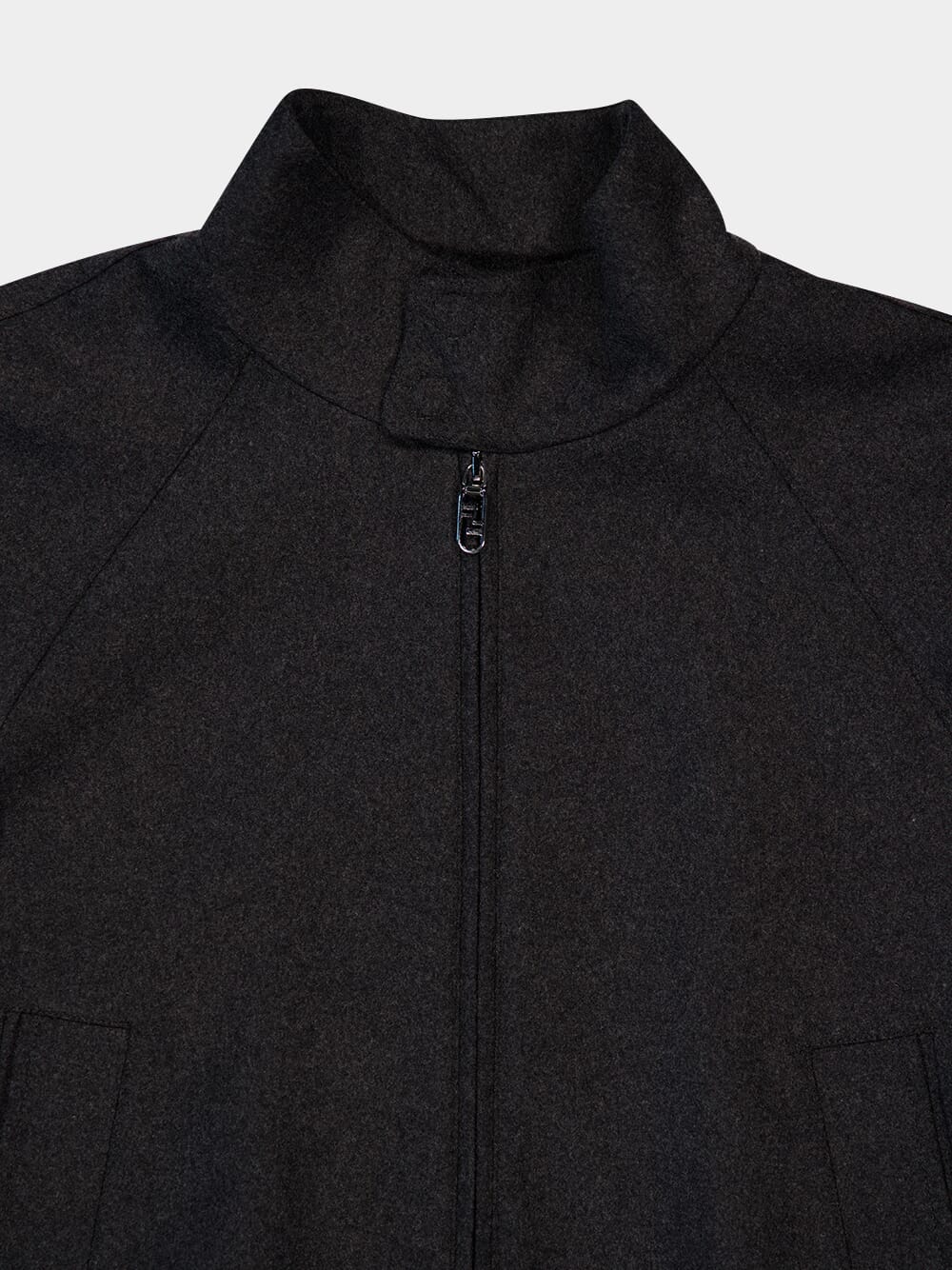 Grey Cashmere Bomber Jacket - Image 4