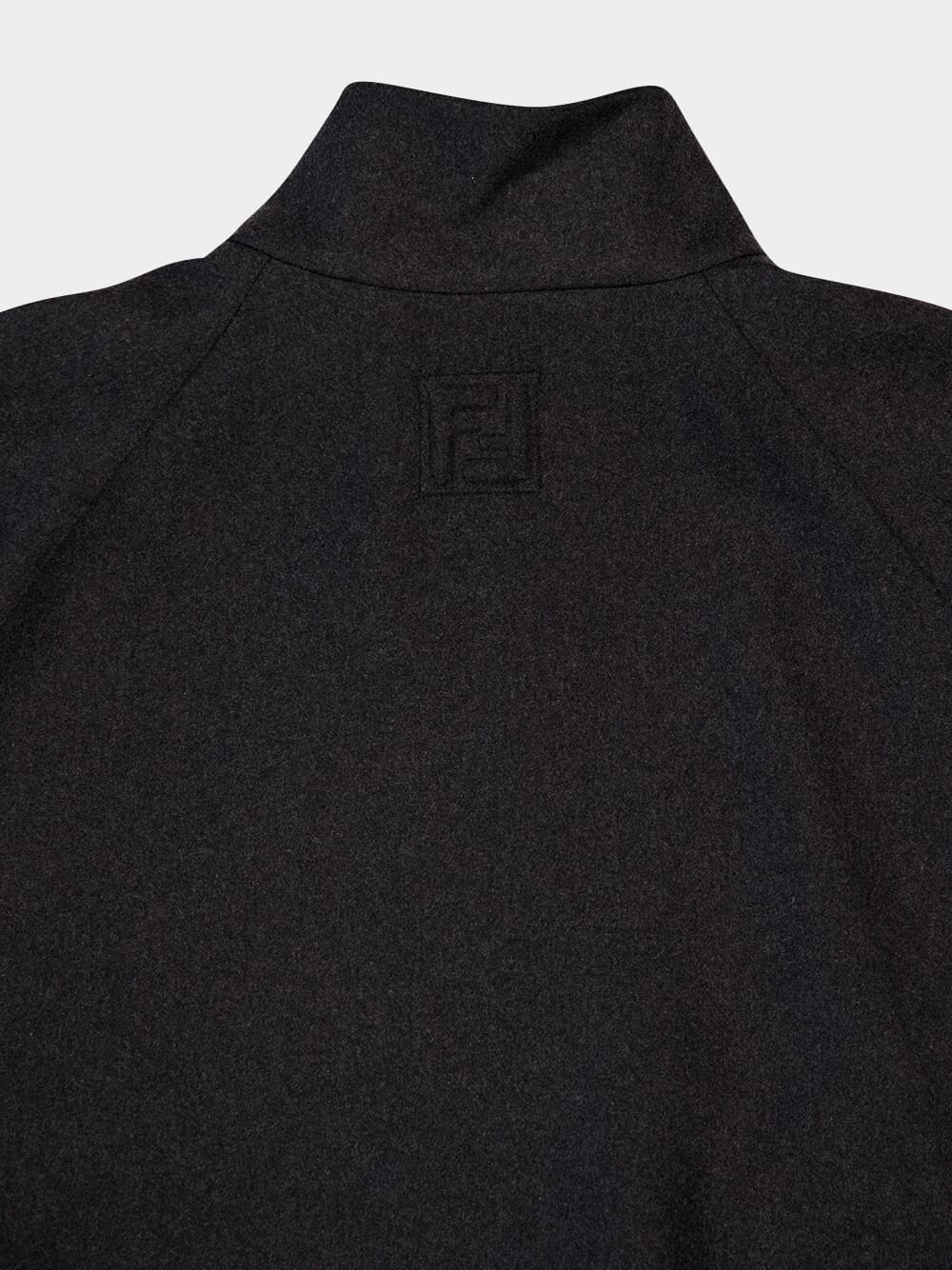 Grey Cashmere Bomber Jacket - Image 5