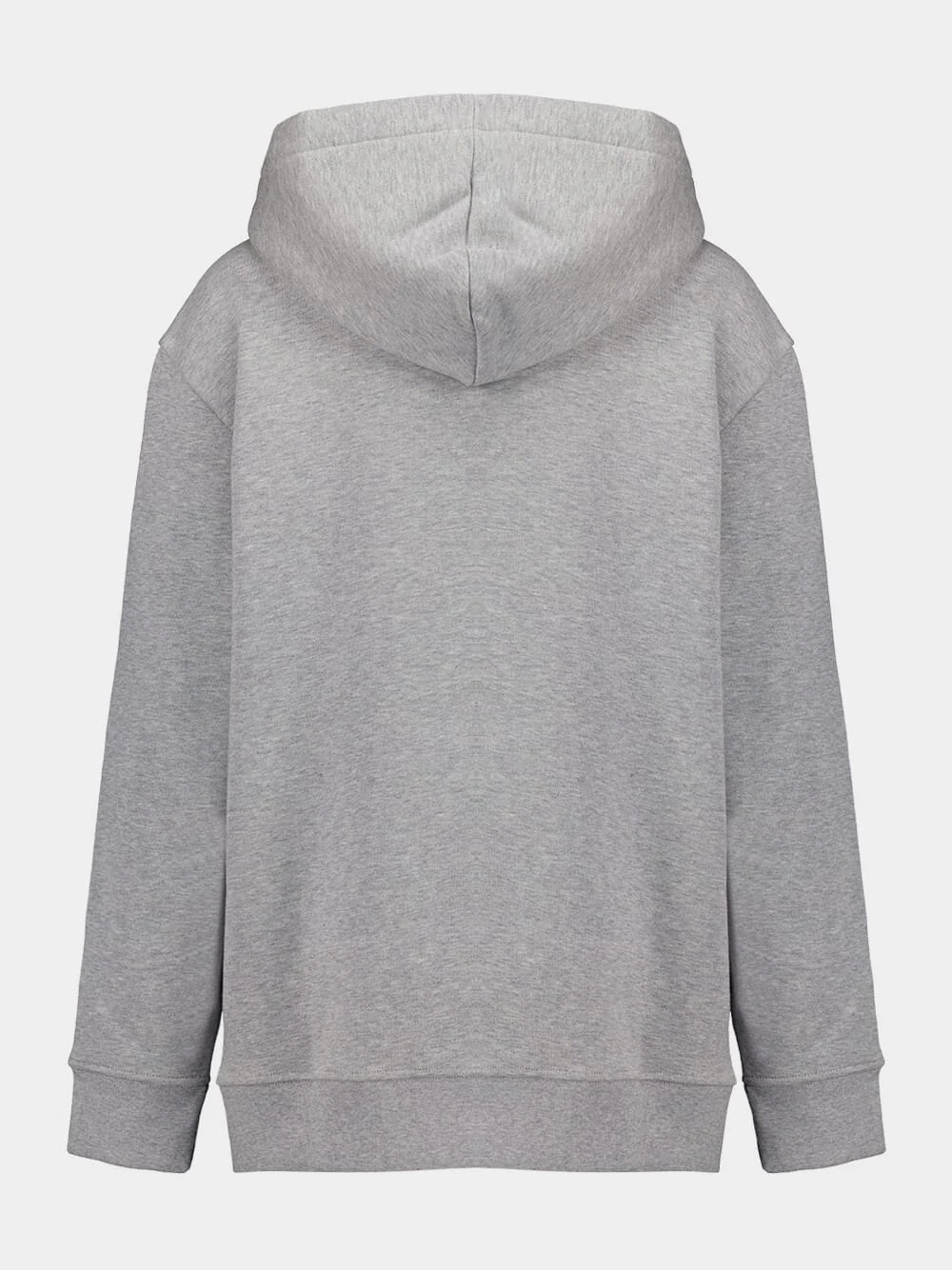 Grey Cotton Zip-Up Hooded Sweatshirt - Image 2