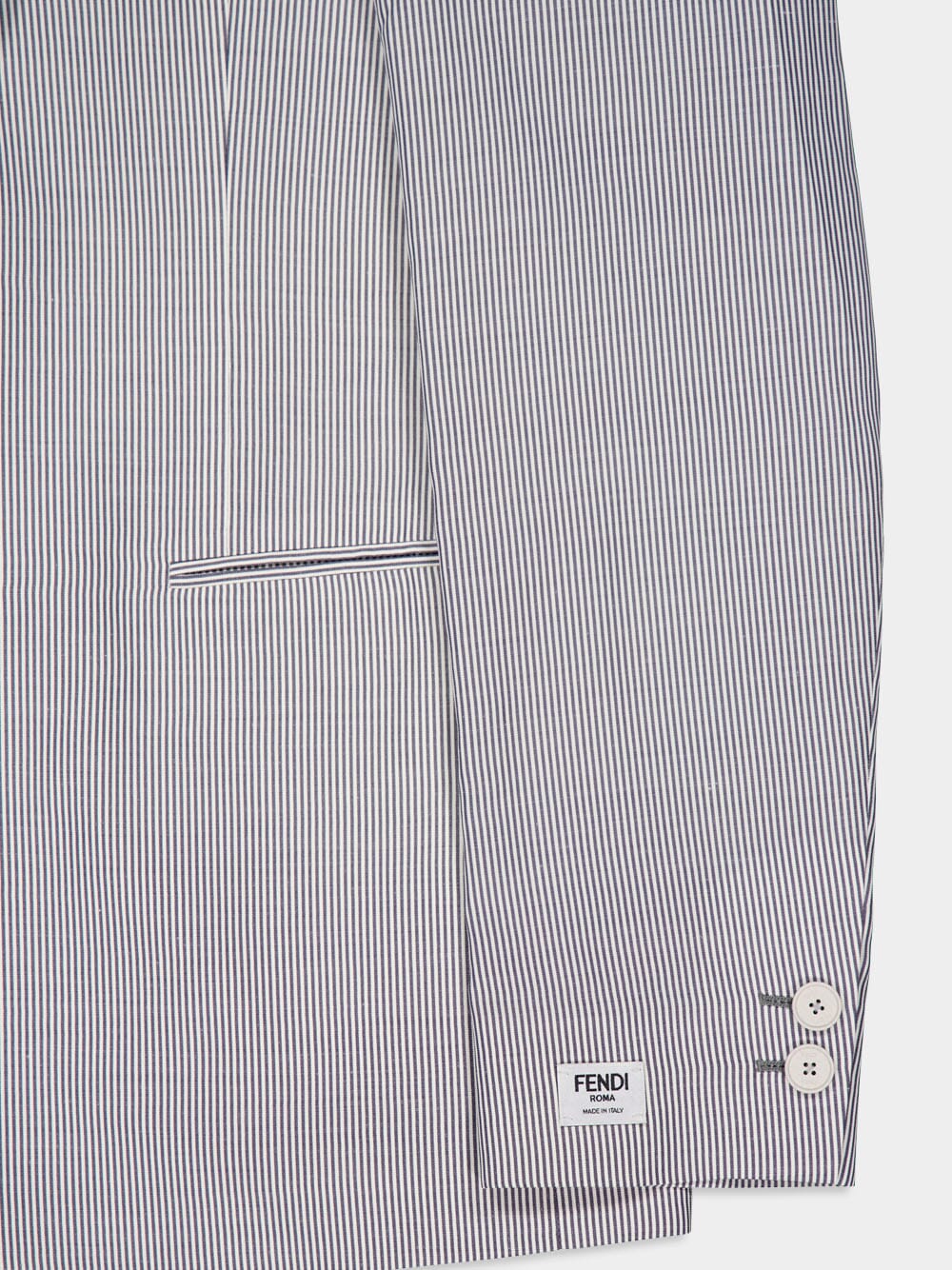 Grey Pinstripe Single-Breasted Blazer - Image 5