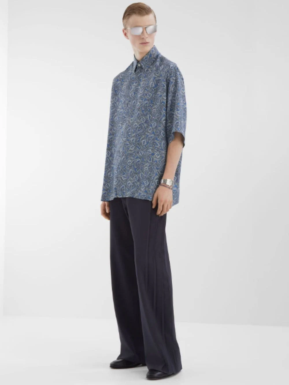 Midnight Blue Wool Trousers - Image 2