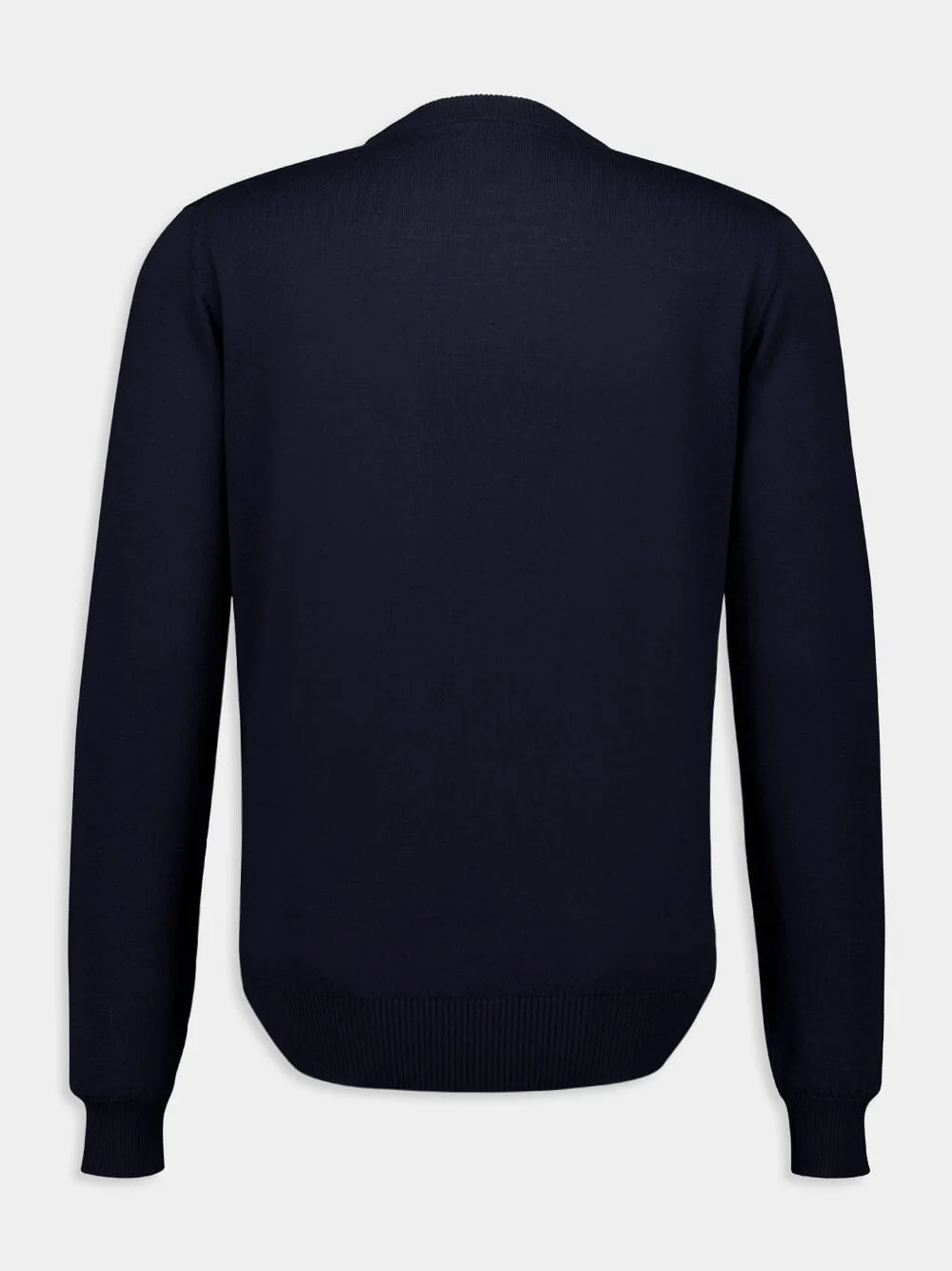 Navy Blue Wool Jumper - Image 2