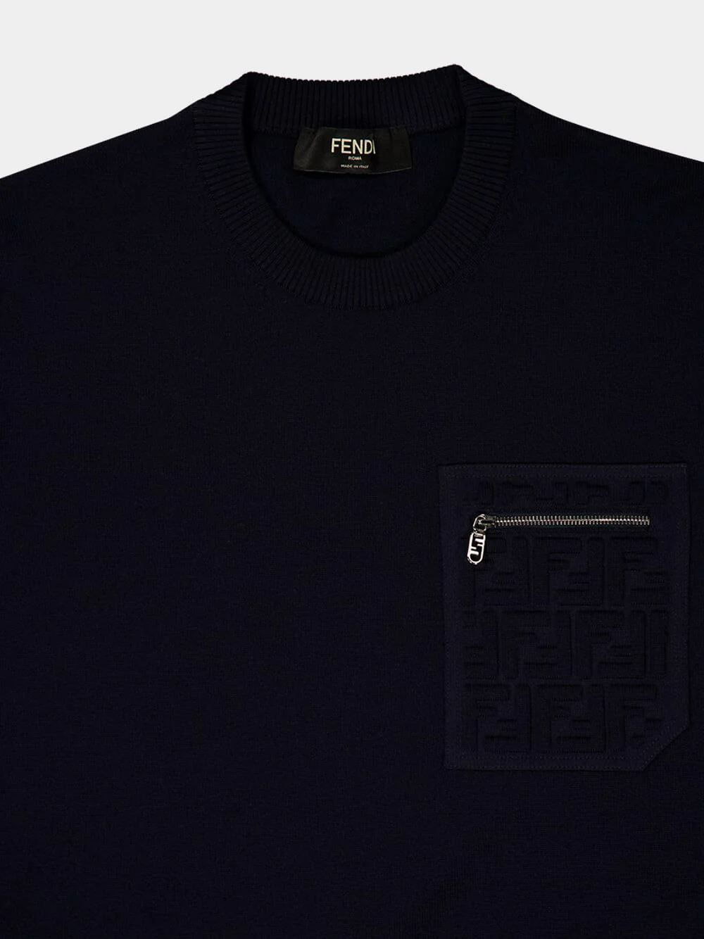 Navy Blue Wool Jumper - Image 3