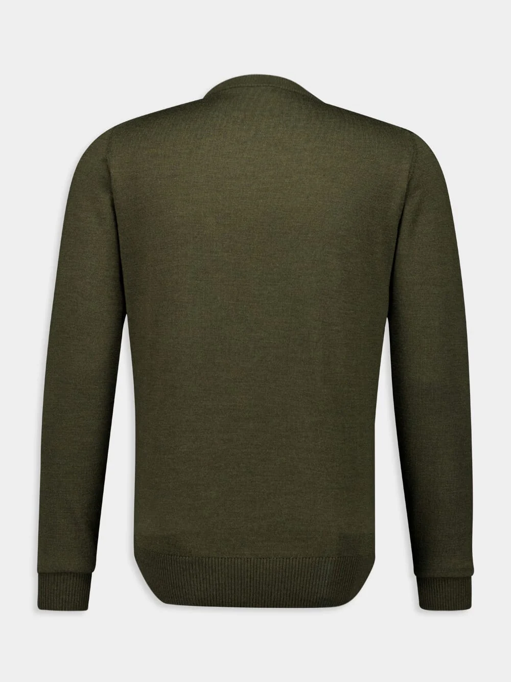 Olive Green Wool Jumper - Image 2